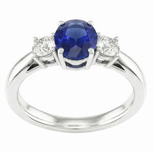 Natural Sapphire Ring 2ct - White Gold 14K