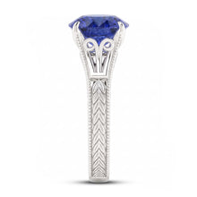 Natural Sapphire Ring 2ct - White Gold 14K