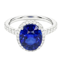 Natural Sapphire Ring 2ct - White Gold 14K