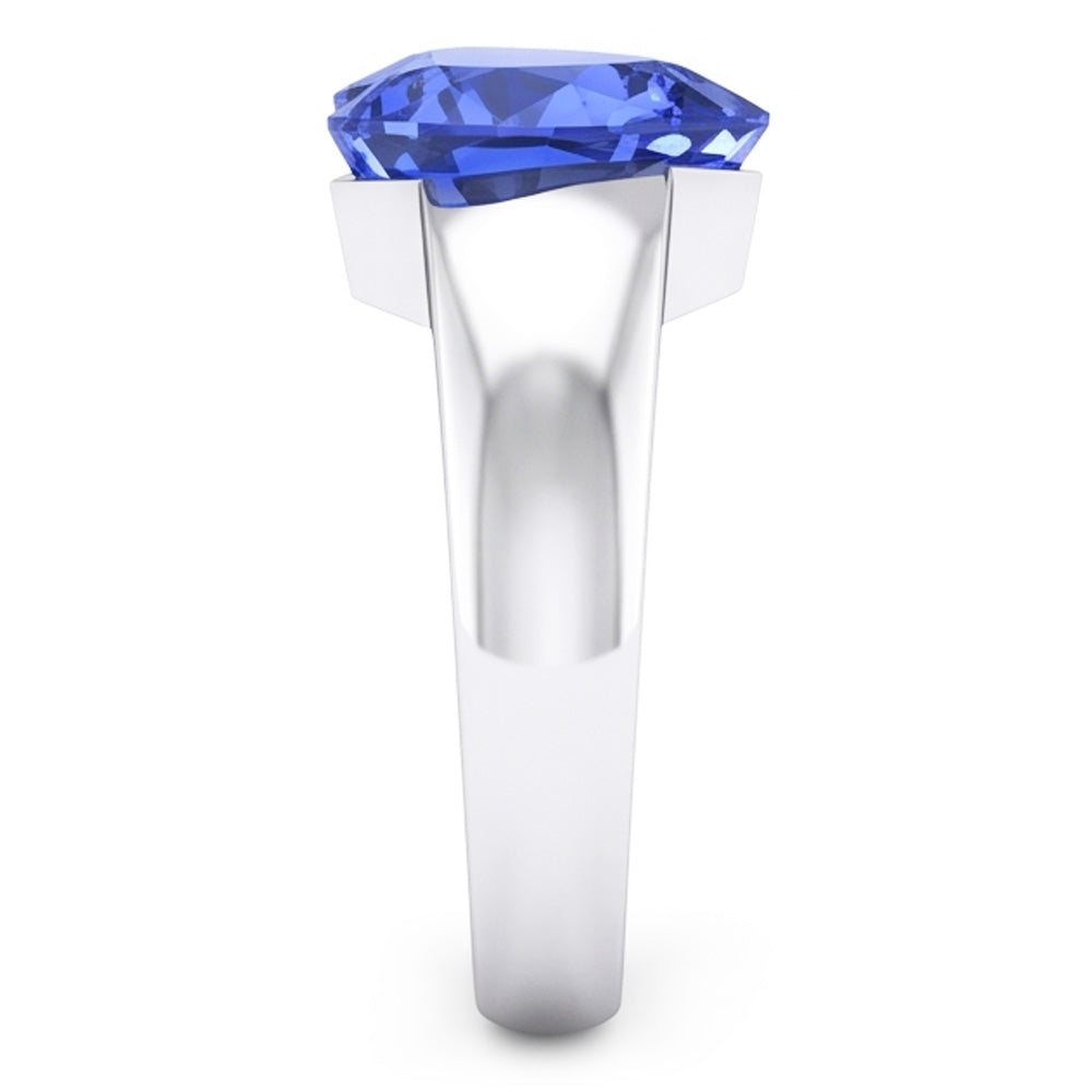 Natural Sapphire Ring 2ct - White Gold 14K