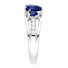 Natural Sapphire Ring 2ct - White Gold 14K