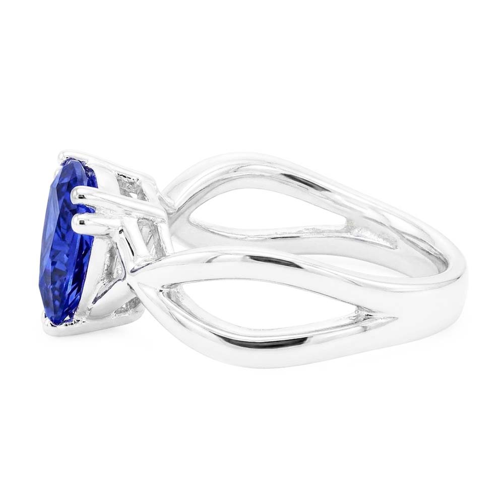 Natural Sapphire Ring 2ct - White Gold 14K