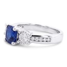 Natural Sapphire Ring 2ct - White Gold 14K
