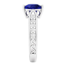 Natural Sapphire Ring 2ct - White Gold 14K