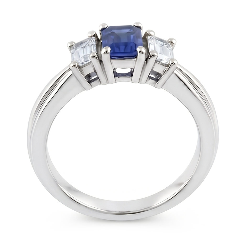 Natural Sapphire Ring 2ct - White Gold 14K