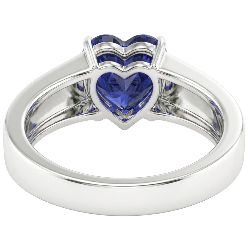 Natural Sapphire Ring 2ct - White Gold 14K