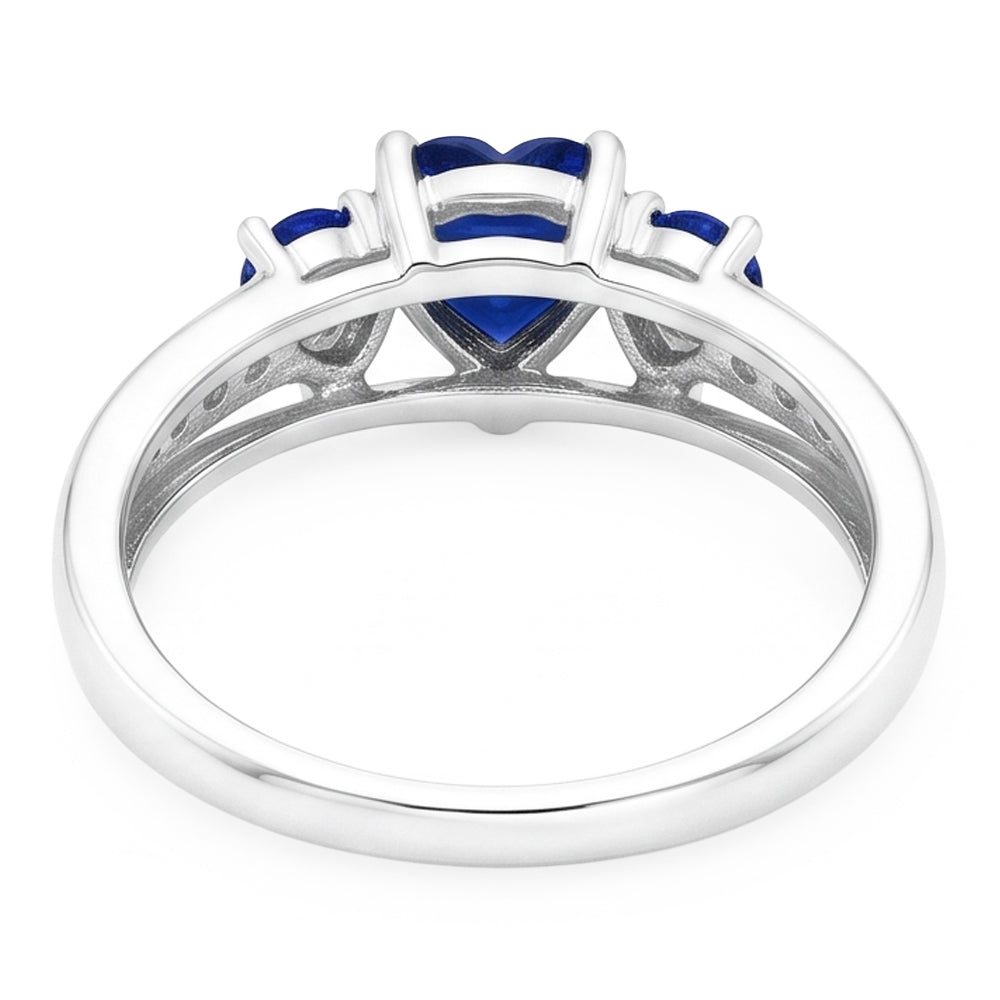 Natural Sapphire Ring 2ct - White Gold 14K