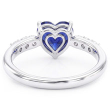Natural Sapphire Ring 2ct - White Gold 14K