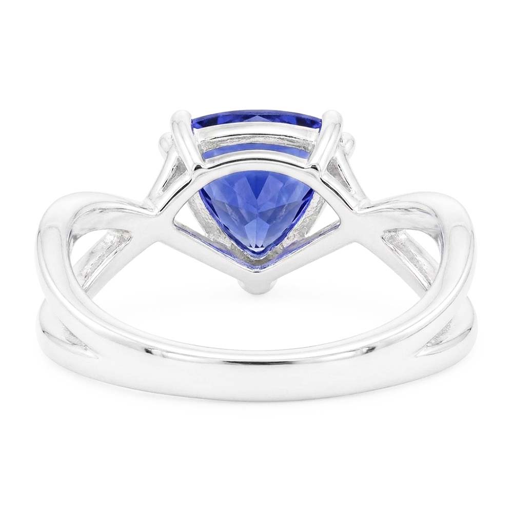 Natural Sapphire Ring 2ct - White Gold 14K