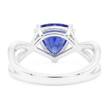 Natural Sapphire Ring 2ct - White Gold 14K