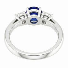 Natural Sapphire Ring 2ct - White Gold 14K