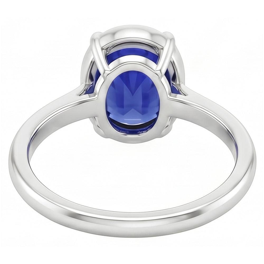 Natural Sapphire Ring 2ct - White Gold 14K