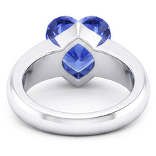 Natural Sapphire Ring 2ct - White Gold 14K
