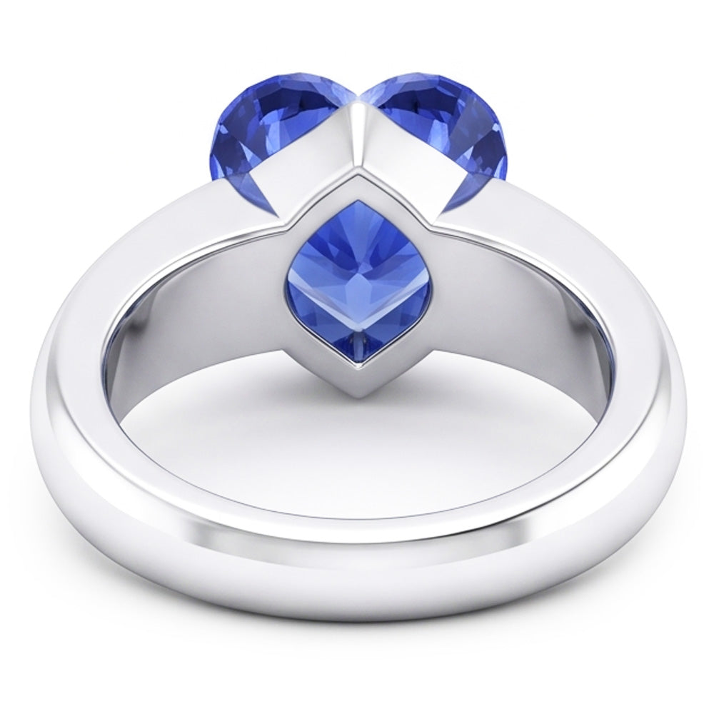 Natural Sapphire Ring 2ct - White Gold 14K