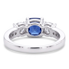 Natural Sapphire Ring 2ct - White Gold 14K
