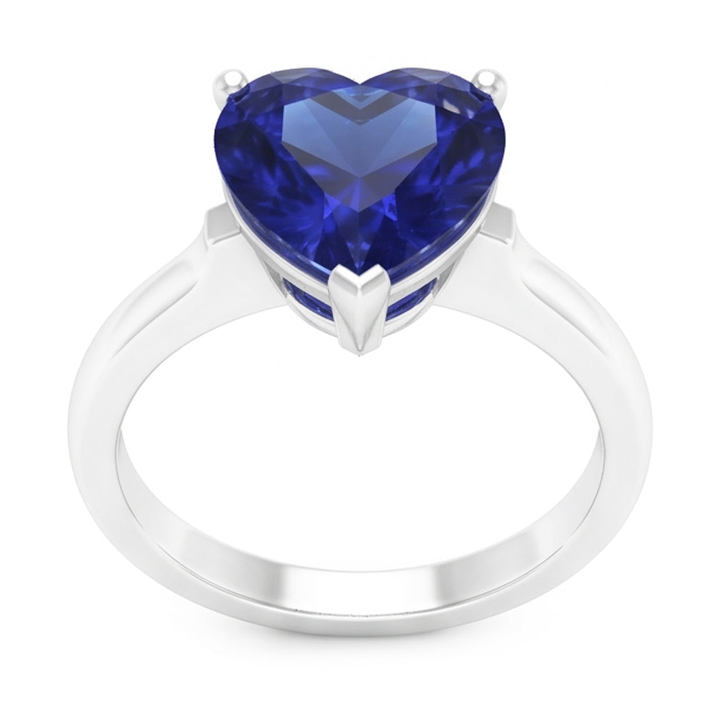 Natural Sapphire Ring 2ct - White Gold 14K