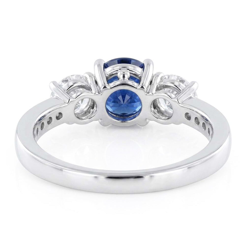 Natural Sapphire Ring 2ct - White Gold 14K