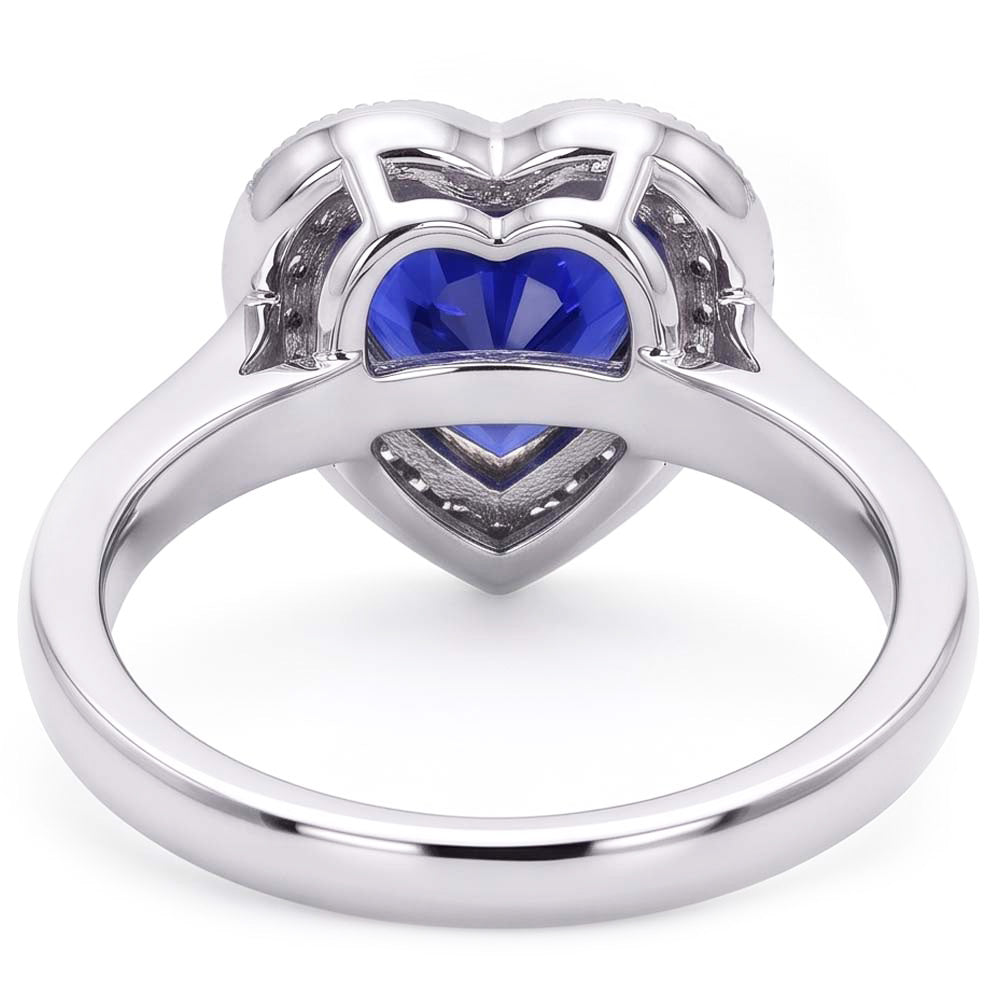 Natural Sapphire Ring 2ct - White Gold 14K