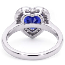Natural Sapphire Ring 2ct - White Gold 14K