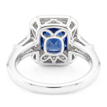 Natural Sapphire Ring 2ct - White Gold 14K