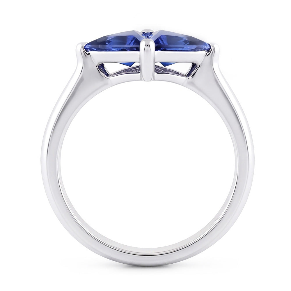Natural Sapphire Ring 2ct - White Gold 14K