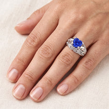 Natural Sapphire Ring 2ct - White Gold 14K