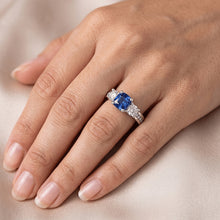 Natural Sapphire Ring 2ct - White Gold 14K