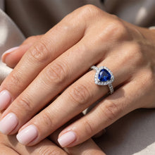 Natural Sapphire Ring 2ct - White Gold 14K