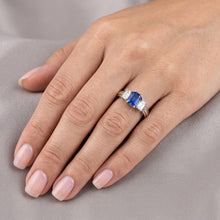 Natural Sapphire Ring 2ct - White Gold 14K
