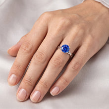 Natural Sapphire Ring 2ct - White Gold 14K