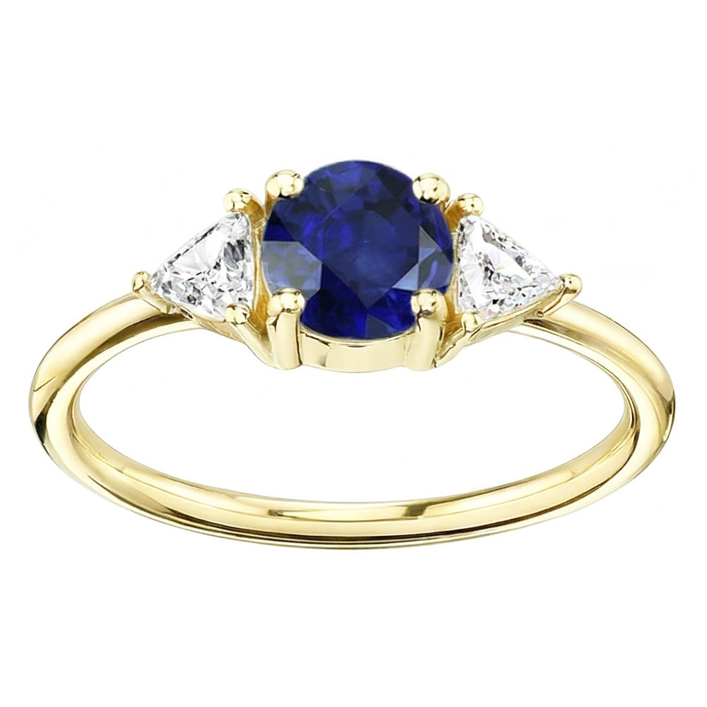 Natural Sapphire Ring 2ct - Yellow Gold 14K