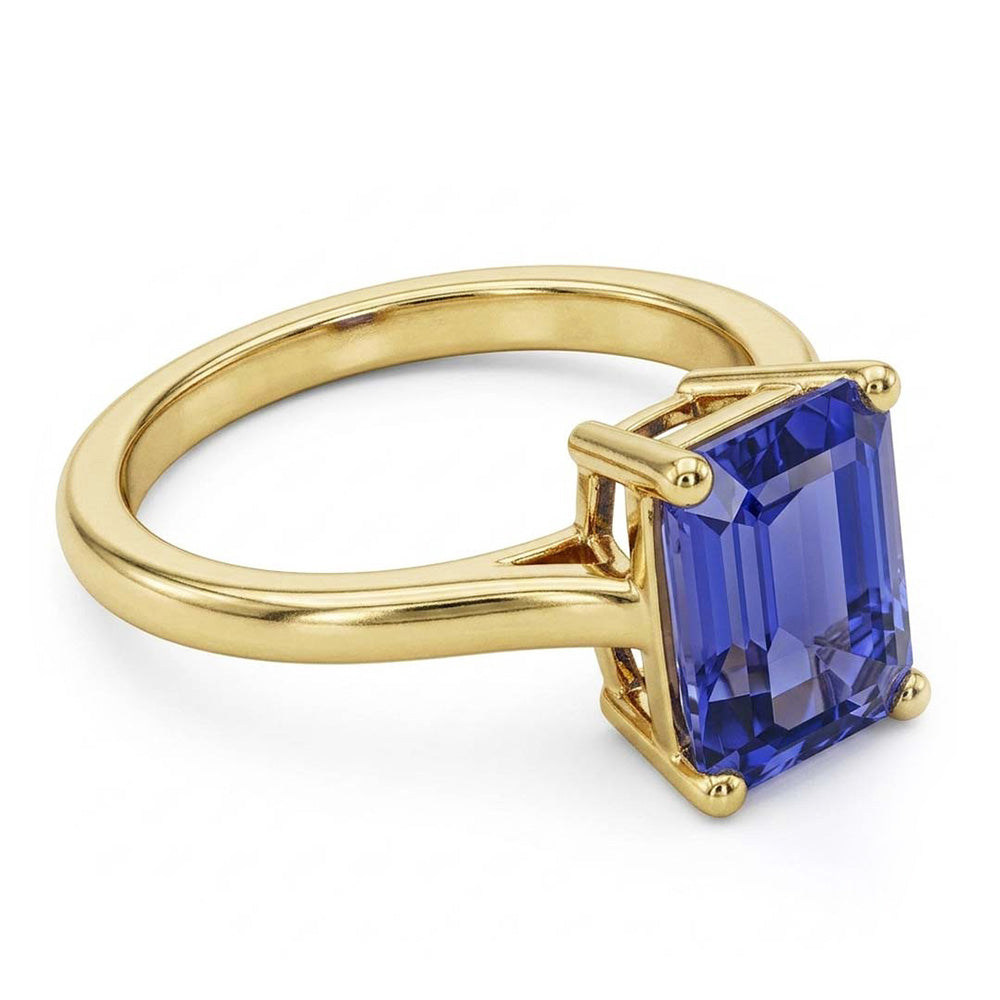 Natural Sapphire Ring 2ct - Yellow Gold 14K