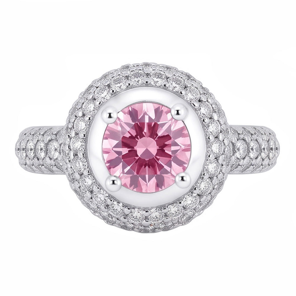 Natural Sapphire Ring 3.21ct - White Gold 14K