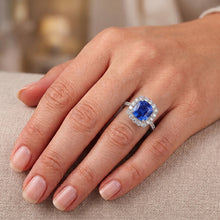 Natural Sapphire Ring 3.25ct - White Gold 14K