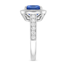 Natural Sapphire Ring 3.40ct - White Gold 14K