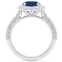 Natural Sapphire Ring 3.40ct - White Gold 14K