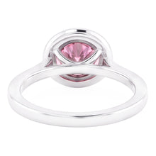 Natural Sapphire Ring 3.40ct - White Gold 14K