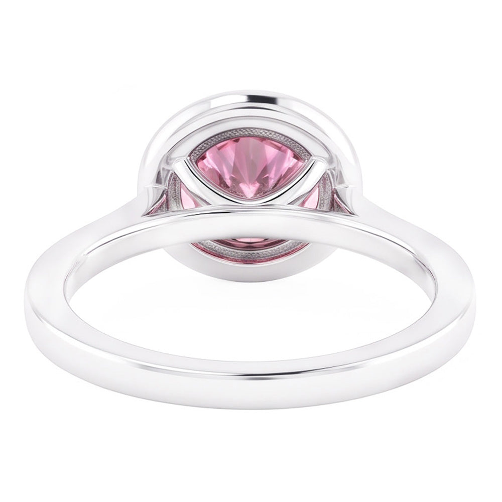 Natural Sapphire Ring 3.40ct - White Gold 14K