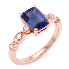 Natural Sapphire Ring 3.50ct - Rose Gold 14K
