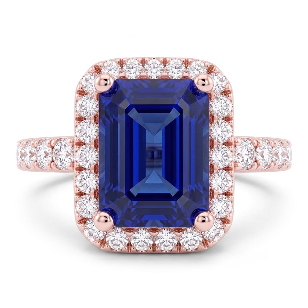 Natural Sapphire Ring 3.50ct - Rose Gold 14K