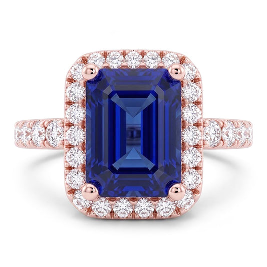 Natural Sapphire Ring 3.50ct - Rose Gold 14K