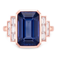Natural Sapphire Ring 3.50ct - Rose Gold 14K