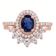 Natural Sapphire Ring 3.50ct - Rose Gold 14K