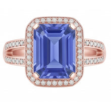 Natural Sapphire Ring 3.50ct - Rose Gold 14K