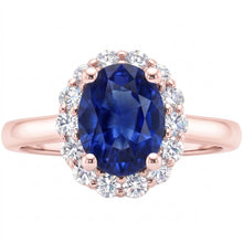 Natural Sapphire Ring 3.50ct - Rose Gold 14K