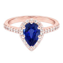 Natural Sapphire Ring 3.50ct - Rose Gold 14K