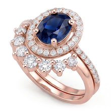 Natural Sapphire Ring 3.50ct - Rose Gold 14K