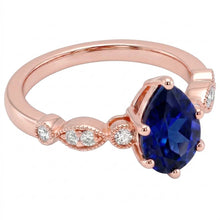 Natural Sapphire Ring 3.50ct - Rose Gold 14K