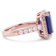 Natural Sapphire Ring 3.50ct - Rose Gold 14K