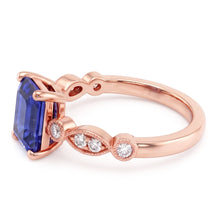 Natural Sapphire Ring 3.50ct - Rose Gold 14K